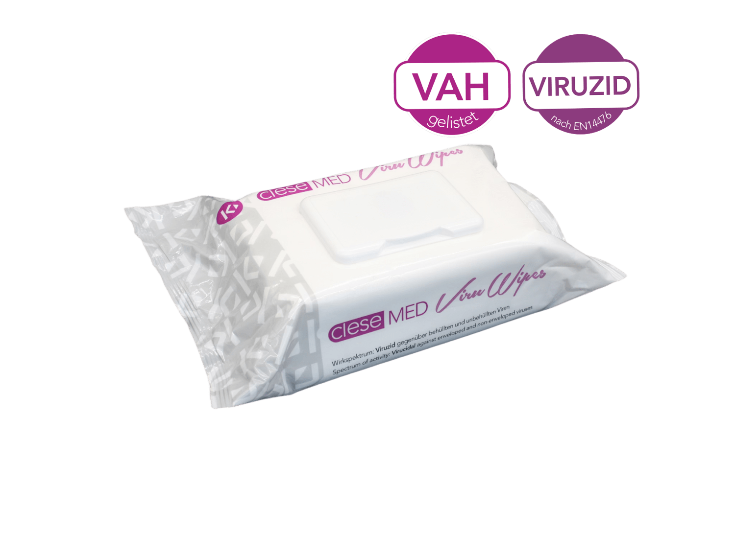 <p><strong>Desinfektionstücher,</strong> <strong>80 Blatt,</strong> <strong>30x20 cm</strong><br />cleseMED ViruWipes bieten eine zuverlässige Desinfektion von Oberflächen mit einem breiten Wirkspektrum gegen Viren und Bakterien.</p>