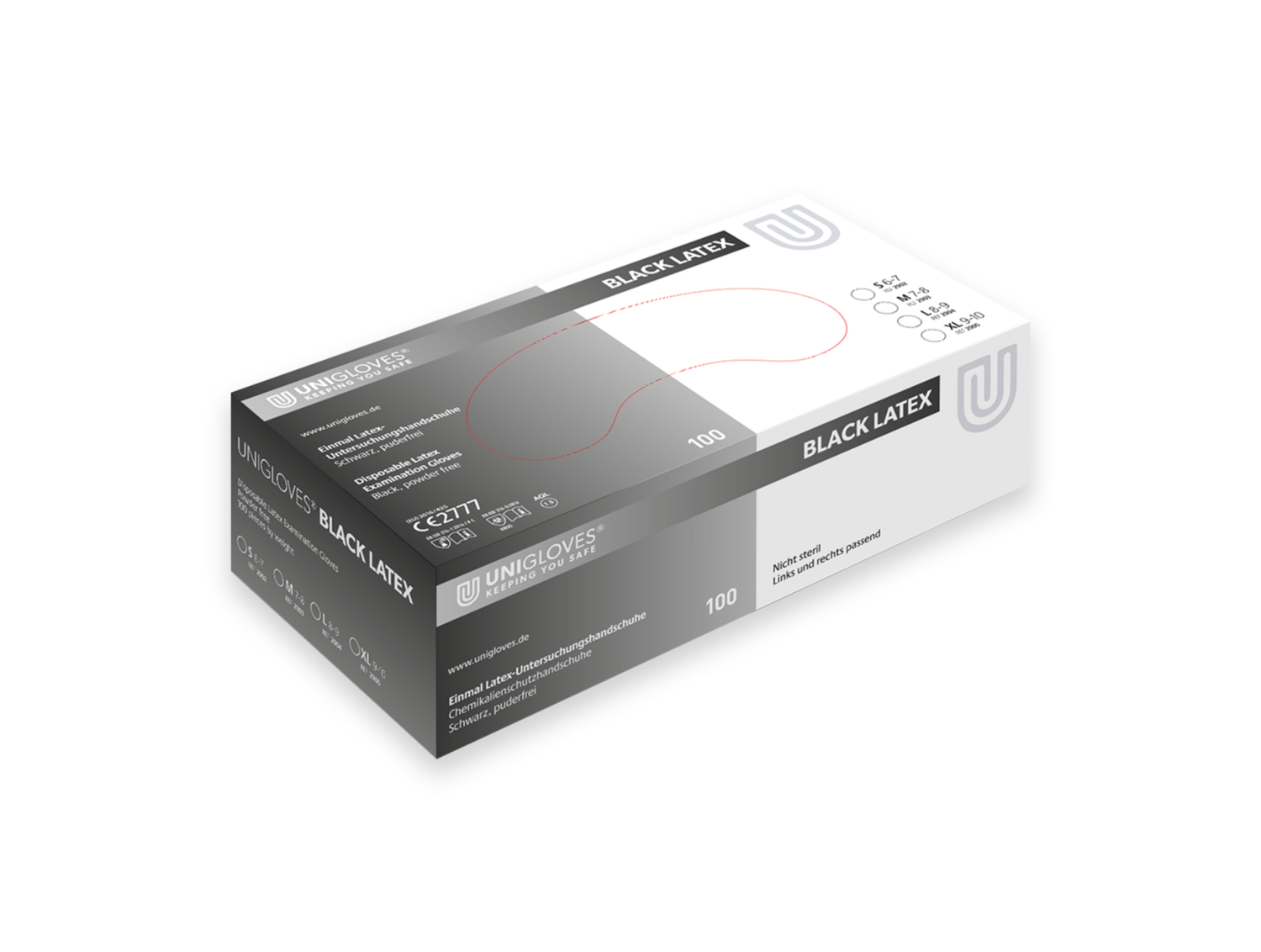 <p><strong>100 Stück pro Box, puderfrei<br /></strong>Unigloves Black Latex – Schwarze Latexhandschuhe mit hervorragender Passform und sicherem Griff für den professionellen Einsatz.</p>