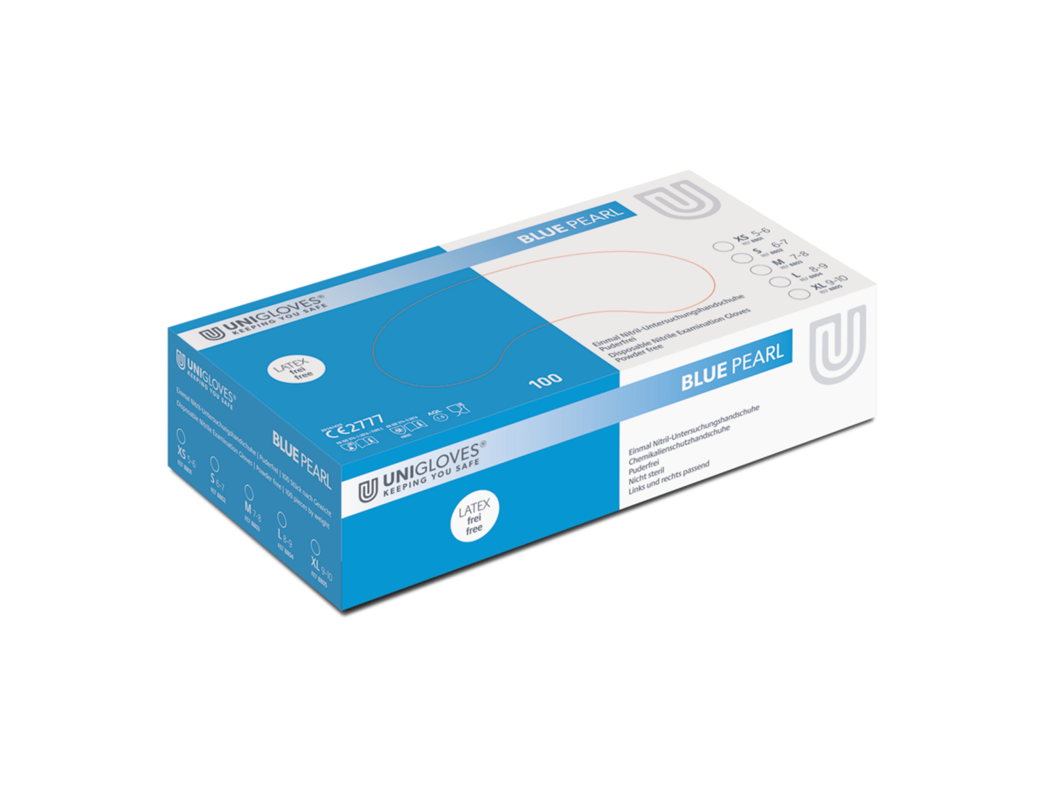 <p>Das Material der Pearls ist wasserdicht, äußerst reißfest und bietet Schutz gegen Viren, Pilze und Bakterien. Das latex-, thiuram- und proteinfreie Nitril ist außerdem hypoallergen und überaus sanft zur Haut. Die angerauten Fingerspitzen ermöglichen einen sicheren Griff, ohne das Tastempfinden einzuschränken. Die flexible Passform gestalten das An- und Ausziehen des Handschuhs leicht und angenehm.</p>