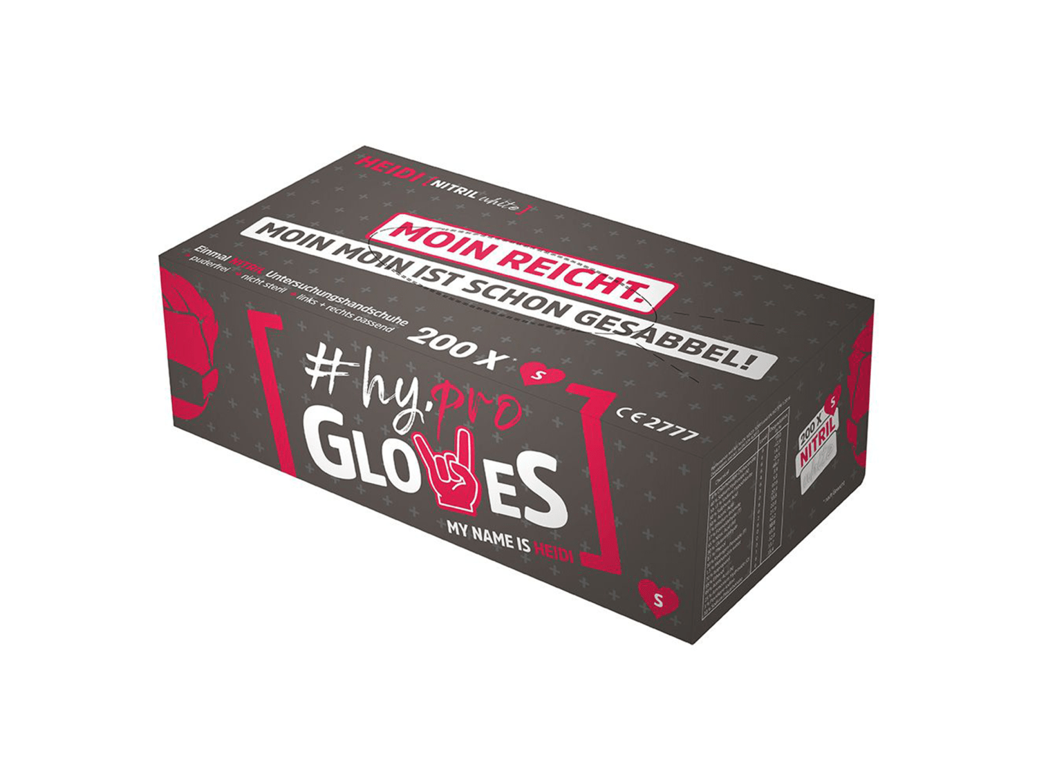 <p><strong>200 Stück pro Box<br /></strong>Diese vielseitigen Nitrilhandschuhe, Hypro Heidi White und Blue, bieten zuverlässigen Schutz und hohen Komfort für den täglichen Praxisgebrauch.</p>